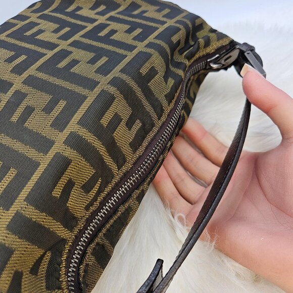 Fendi Zucca Monogram Canvas PM Pouch Bag - Picture 11 of 17